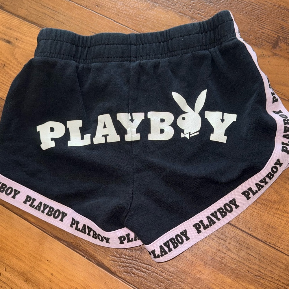EUC Playboy Dolphin Shorts Black Logo Revolve Festival XS - Picture 9 of 11